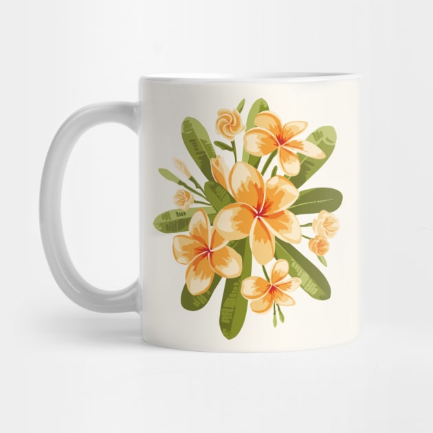 Orange Plumeria flowers by lents